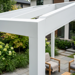 Pérgola de Jardín Motorizada Moderna, Gazebo Impermeable con Marco de Aluminio y Revestimiento de PVC, Independiente, para Terraza, Patio Trasero, Balcón, LT-010Y Alumi - Product Image 3
