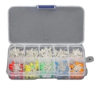 ODM New PENPOS F3 3Mm LED Diode Light Assorted Kit Hijau Biru Putih Kuning Merah Oranye KOMPONEN DIY Kit