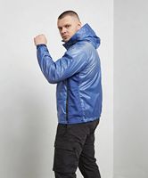 Veste thermochromique réactive à l'eau de haute qualité, personnalisée en usine, avec fourrure de lapin brodée, taille décontractée, manteau d'hiver à fermeture éclair, style Hip Hop