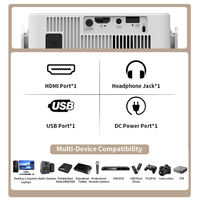 Nouveau projecteur vidéo intelligent et abordable 2026, mini portable, 1080p Full HD, LED LCD, 4200 lumens, compatible 4K, pour home cinéma, OEM/ODM d'usine