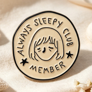 เข็มกลัดรูปแมลงโลหะเคลือบสีสันสวยงาม ดีไซน์เรียบง่าย คลับ Always Sleepy Club ของขวัญเครื่องประดับติดกระเป๋าหรือเสื้อ - Product Image 1