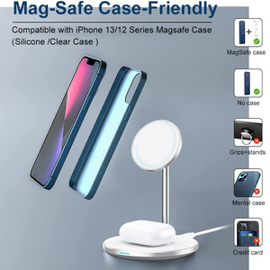 Cargador inalámbrico 2 en 1 para iphone y <span class=keywords><strong>android</strong></span> para <span class=keywords><strong>airpods</strong></span>, producto más vendido, cargador magnético sans fil 15w - Product Image 5