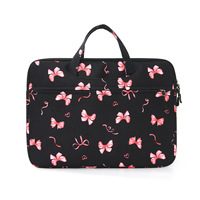 Nueva Bolsa de Transporte para Computadora Portátil, Resistente al Agua, de Pana Estampada, con Cierre, Práctica Funda Protectora para Laptop