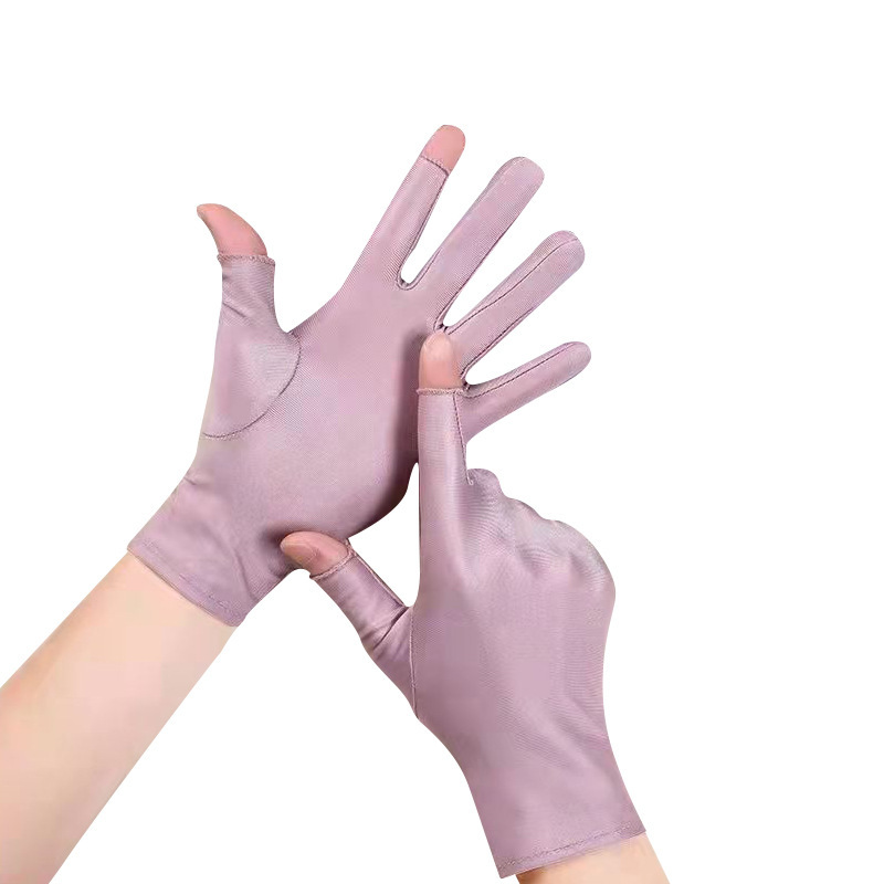 Women's sporty style that exposes two fingers [pink]