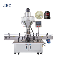 Machine de remplissage de poudre entièrement automatique, contrôlée par PLC, haute précision, pour bouteilles en verre, métal, plastique, barils, produits chimiques