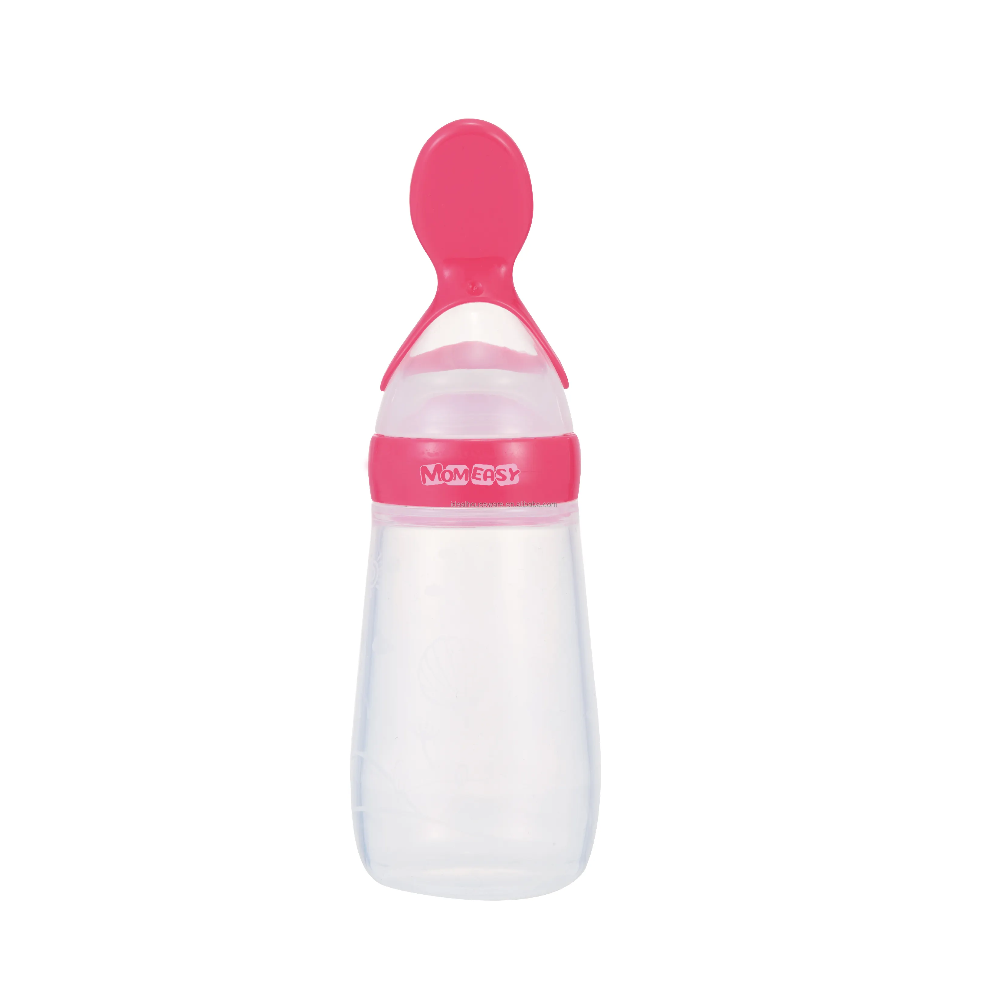 PPスプーン哺乳瓶付きのカスタマイズされたシリコンベビースクイーズフィーダー哺乳瓶