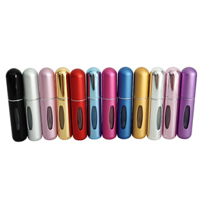 <span class=keywords><strong>Bouteille</strong></span> de parfum en métal d'atomiseur cosmétique de verre rechargeable en aluminium rond de 5ml avec le pulvérisateur de pompe - Product Image 4