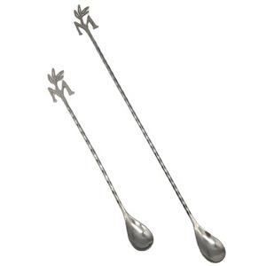 أدوات بار مخصصة من الفولاذ المقاوم للصدأ، عصا تقليب وخلط الكوكتيلات بنمط حلزوني ملتوي، ملعقة وخلاط - Product Image 1