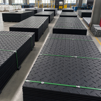 Tapis de protection au sol en polyéthylène robuste à double texture, tapis anti-boue pour l'accès des engins lourds et plateformes de travail temporaires