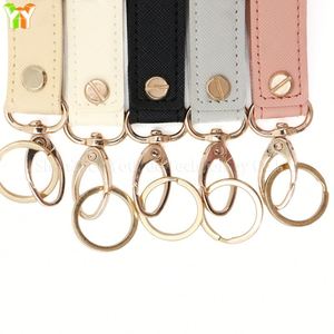 PU Leather Wrist Keychain Minimalist Keychain Durable Long <b>Key</b> <b>Ring</b> Portable Anti-Loss <b>Key</b> Holder Holiday Gift - Product Image 3