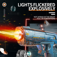 Pistolet à eau puissant pour enfants, jouet d'extérieur, pistolet à eau automatique, pistolet à eau électrique avec jouets lumineux