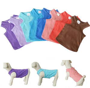 Camiseta sin Mangas con Cuello en V de Algodón para Perros, Varios Colores, Talla XS, Camisetas Clásicas de Verano para Perros, Ropa para Mascotas - Product Image 1