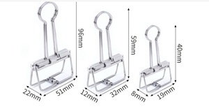 Clips en <span class=keywords><strong>papier</strong></span> à queue longue en métal creux, écologiques, en vrac, pour le bureau, l'école et la maison - Product Image 3