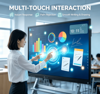 Tableau blanc interactif intelligent de haute qualité, écran tactile tout-en-un pour l'enseignement et la collaboration