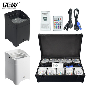 10 pz. 6x18W RGBAW UV 6in1 Faretto LED Par Can Wireless a Batteria DMX Wifi con Custodia di Ricarica per Matrimoni, Feste ed Eventi - Product Image 3