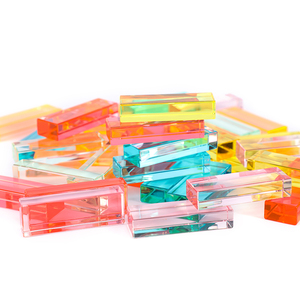EDUSense-Puzzle Montessori multi-couleurs, blocs de construction en acrylique de grande taille, cubes en <span class=keywords><strong>plastique</strong></span>, ensemble haut - Product Image 3