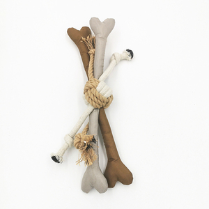 Custom Duurzame Eco-Vriendelijke Pluche Huisdier Kauwen Speelgoed Duurzaam Katoen Hennep Touw Bal Knoop Bot Stick Voor Hond Spelen - Product Image 1