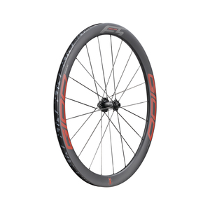 Juego de ruedas de bicicleta de carretera con freno de disco de cubo de aluminio, delantero, 2 traseros, 4 rodamientos sellados, Toray T800, llanta de fibra de carbono, 45mm de profundidad, Rojo - Product Image 2