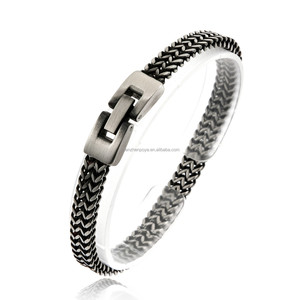 POYA <span class=keywords><strong>Bracciale</strong></span> in Acciaio Inossidabile Titanio Nero <span class=keywords><strong>Argento</strong></span> Oro 6,5mm per Uomo e Donna con <span class=keywords><strong>Incisione</strong></span> Personalizzata Regalo - Product Image 3