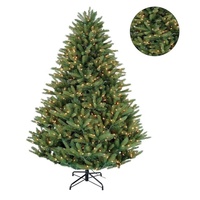 Arbre de Noël artificiel vertical de luxe, écologique, de haute qualité, grand modèle, décoré avec des lumières LED pour une utilisation en intérieur