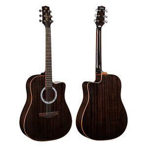 <span class=keywords><strong>Guitarra</strong></span> acústica Black Beauty Mollo BK con tapa de abeto y diapasón de madera de laurel-Alta calidad - Product Image 1