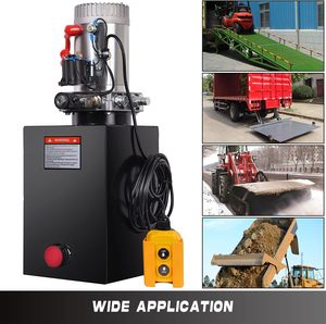 Unité hydraulique GRH avec moteur 12V CC, puissance 1,6 kW, réservoir d'huile en fer de 12 litres, pompe à simple effet, levage 4M, commande - Product Image 6