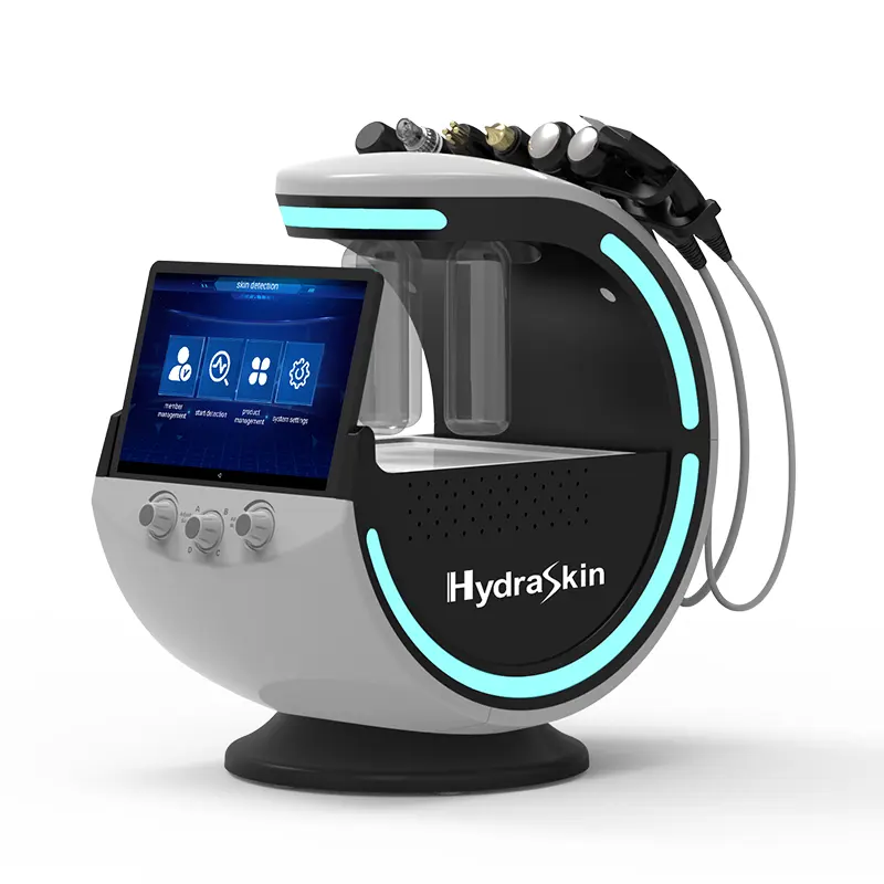 Hydraskin 7 In 1 Gezichtsmachine Voor Huidverjonging Voor Diepe Reiniging Met Huidanalyse Water Zuurstof Hydra Schoonheid Gezichtsmachine
