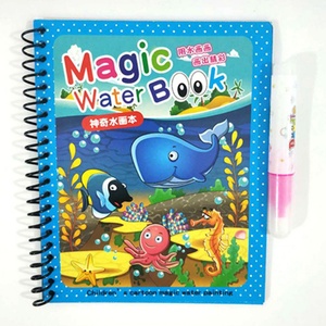 Drawing Toy Early Education Toy Magical Water Coloring Book No Mess Reusable Coloring Book with <b>Refillable</b> Water <b>Pen</b> Drawing Kit - Product Image 1