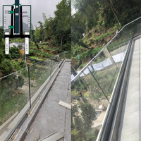Panneau de verre trempé sans cadre 12 mm pour jardin, cour, villa, escalier, balcon, en acier inoxydable et alliage d'aluminium, design moderne, résistant à la rouille