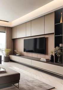 New Design Luxury Modern Home Entertainment Wall Unit Meuble Tv Stand Tv <b>Cabinet</b> - Product Image 3