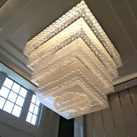 Lustre moderne de luxe, grand luminaire suspendu en cristal, luminaire décoratif personnalisé pour villa, salon, hall d'hôtel