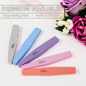 100 180 Grit <b>Nail</b> <b>File</b> Custom Engraved Sponge Emery Board for Manicure Polish Grooming - Product Image 2