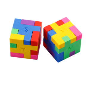 Stationery Custom Children Gift Toy Mini 3D Creative DIY <strong>Puzzle</strong> <strong>Cube</strong> <strong>Eraser</strong> With logo - Product Image 2