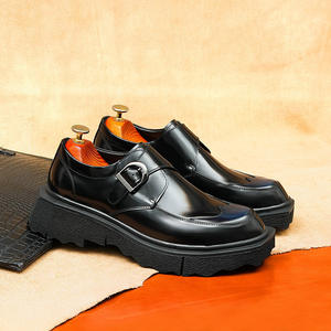 รองเท้าบูทเชลซีแบบสวม สไตล์อังกฤษสำหรับผู้ชาย หนังแท้ หัวมน พื้นหนาปานกลาง  สำหรับฤดูใบไม้ร่วงและฤดูหนาว - Product Image 5