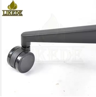 Pieds de bureau en alliage d'aluminium noir mat avec revêtement poudré, réglables en hauteur, pivotants à 360 degrés, à cinq griffes