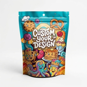 Stand up <b>Pouch</b> Plastic Bags with Zipper Top Custom Logo Option Durable <b>Laminated</b> Mylar Structure for Food Grade Packaging - Product Image 1