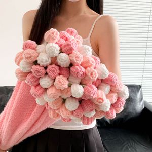 New Hot Sell Floral Festival Polyester Acrylic Modern <b>Knitted</b> Gift <b>Throw</b> Bouquet Blanket Home Decoration Custom Four Seasons - Product Image 5
