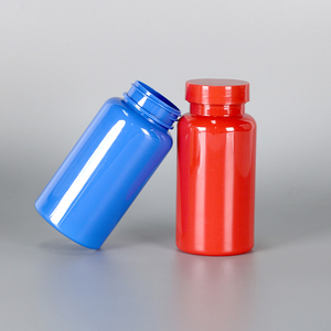 Luxury Customized Capsule Bottle Pharmaceutical Packaging PET <b>Plastic</b> candy Color Bottle For Health Products With Screw <b>Cap</b> - Product Image 5