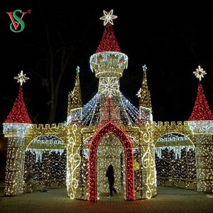 Décoration de noël personnalisée pour l'extérieur, grand château géant en 3D, affichage de centre commercial léger - Product Image 4