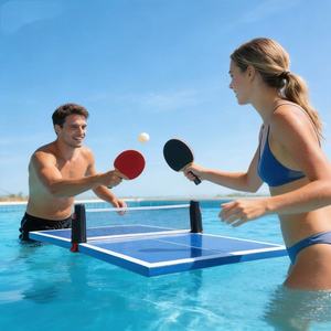 <span class=keywords><strong>Table</strong></span> <span class=keywords><strong>de</strong></span> <span class=keywords><strong>ping</strong></span>-<span class=keywords><strong>pong</strong></span> flottante multifonctionnelle pliable en mousse EVA, ensemble <span class=keywords><strong>de</strong></span> jeu <span class=keywords><strong>de</strong></span> tennis aquatique pour piscine, lac, plage, divertissement - Product Image 4