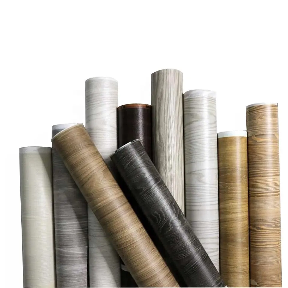 Plastic decorative texture pvc film vinyl wrap rolls for furniture