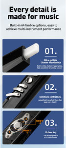 Aerophone, flûte à bec <span class=keywords><strong>électrique</strong></span>, saxophone <span class=keywords><strong>électrique</strong></span>, saxophone, clarinette, violon, trompette, 64 sons, instrument à vent numérique USB - Product Image 5