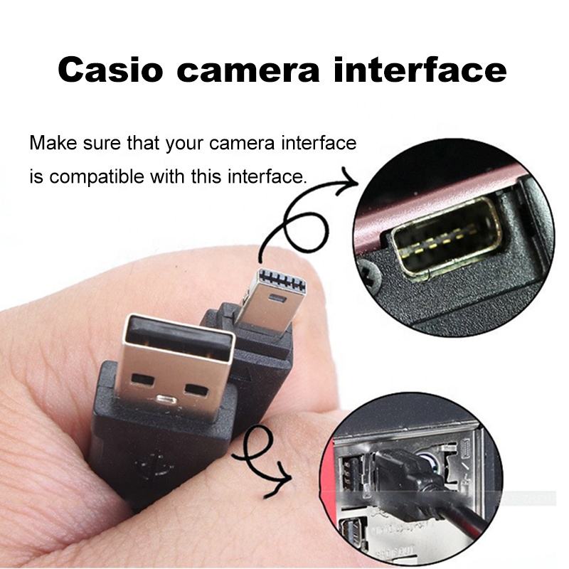 HONPNK Casio Camera Data Cable 12pin 1.5M for PS4 USB Data Charger Line Transmission Cable for PS4 Slim Pro