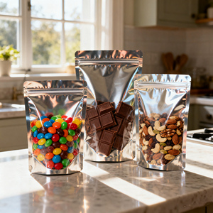 Paquete de 100 Bolsas Retortables al por Mayor, 18*26cm, con Ventana Transparente, para Granola, Avena, Refrigerios, Alimentos para Mascotas, Alimentos Enlatados, Empaque Reutilizable, Almacenamiento Vertical BOPP - Product Image 4