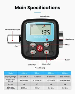 GOYOJO Präzisions-Adapter für elektronische Drehmoments chl üssel <span class=keywords><strong>Digital</strong></span> Meter LCD-Anzeige 1/2 \ "1/4 \" Konverter für Kraft messgeräte - Product Image 5