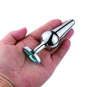 Wholesale Sterling Steel Gem <strong>Anal</strong> Plug <strong>Straight</strong> D Oval Design for Enhanced Sex Stainless Sex Toy - Product Image 4