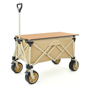 Camping Folding Cart 600D Oxford Cloth 4 <b>Wheel</b> Foldable Storage Outdoor Use Gray - Product Image 2