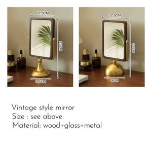 Sẵn Sàng Để Tàu Phụ Nữ Bàn Top Gương Trang Trí Nội Thất Glass Với Khung Bằng Gỗ Giữa Thế Kỷ Hiện Đại Thiết Kế Quảng Trường Cho Mỹ Phẩm Sử Dụng - Product Image 5