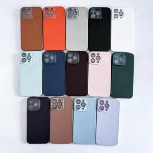 Lychee Pattern PC Shell Crystal Lens Cell Phone Case for iPhone 2536