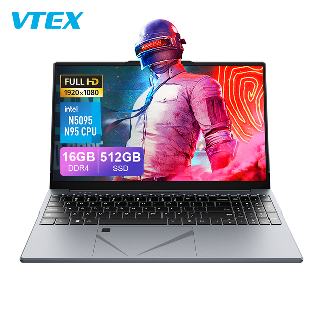 Low Price Lightweight Laptop 15.6 Inch New Business Students Home Computer Laptops Notebook With Camera Cover Fingerprint Unlock